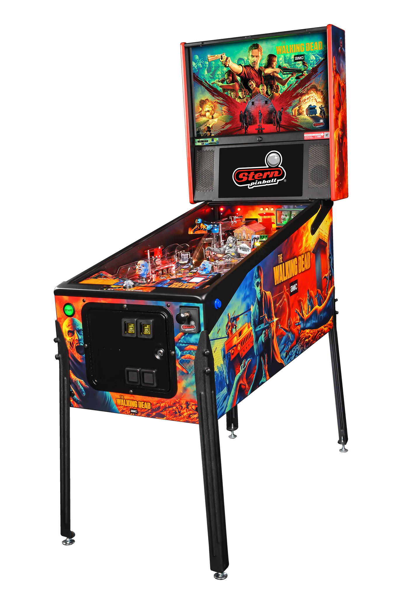 AMC's The Walking Dead Remastered Premium Pinball Machine by Stern Pinball