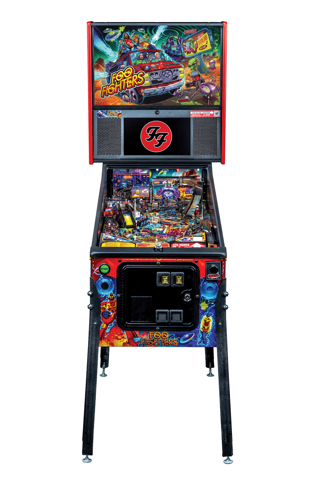 Foo Fighters Pro Pinball Machine by Stern Pinball