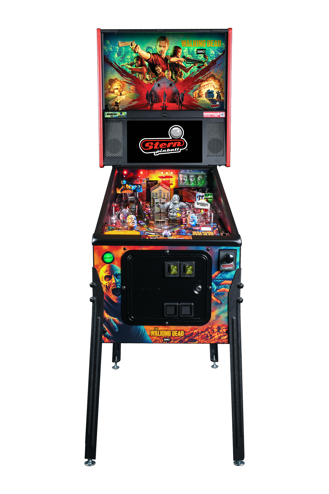 AMC's The Walking Dead Remastered Premium Pinball Machine by Stern Pinball