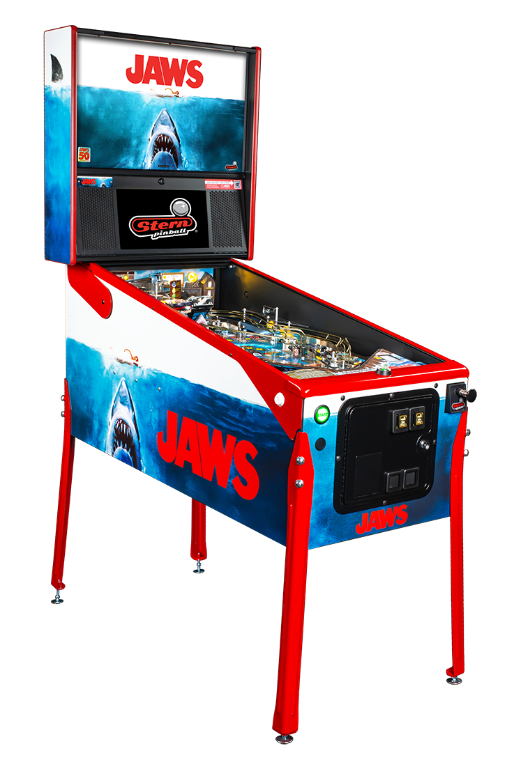Jaws 50th Anniversary Premium Pinball Machine by Stern Pinball