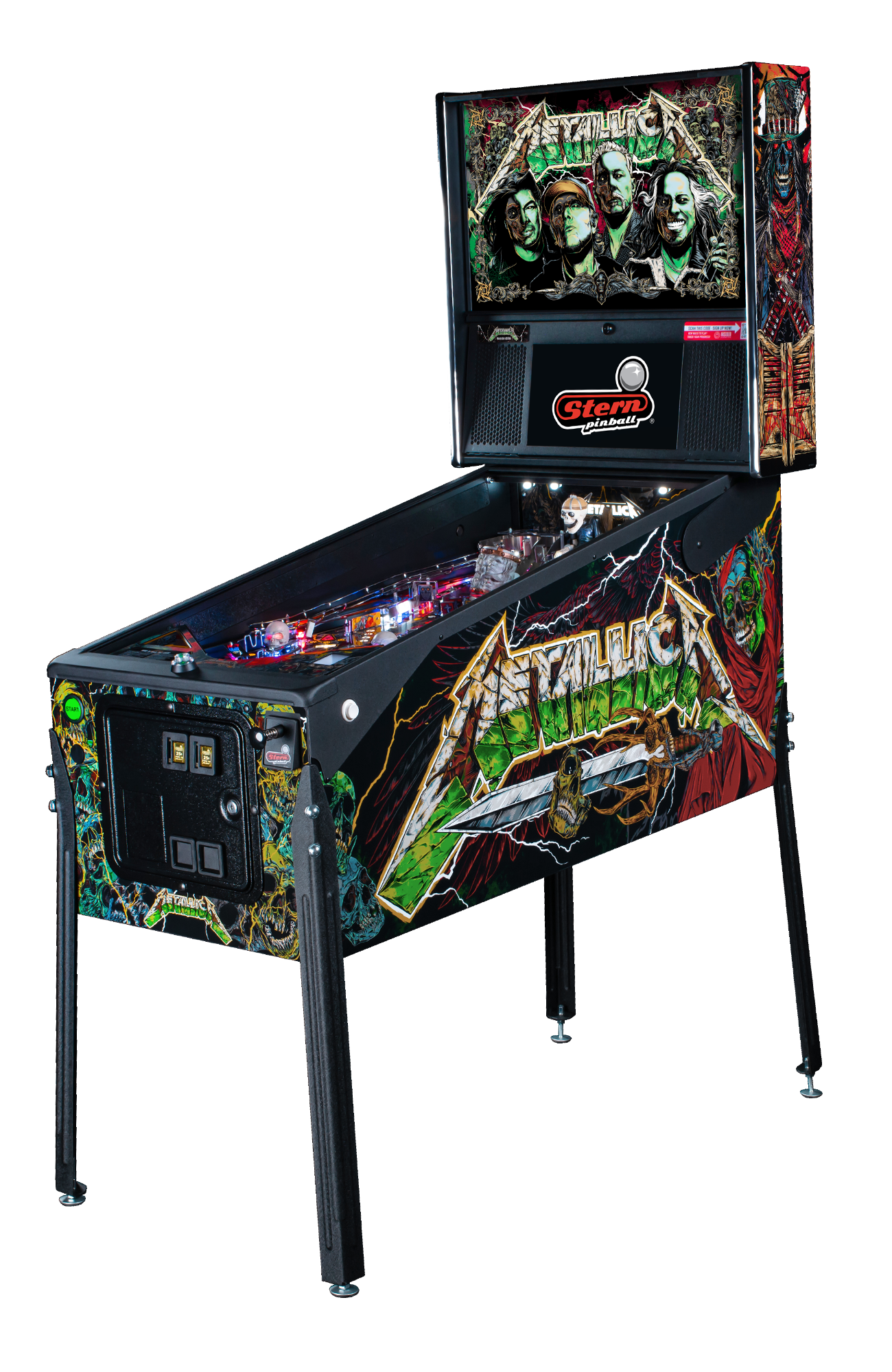 Metallica Remastered Premium Pinball Machine by Stern Pinball