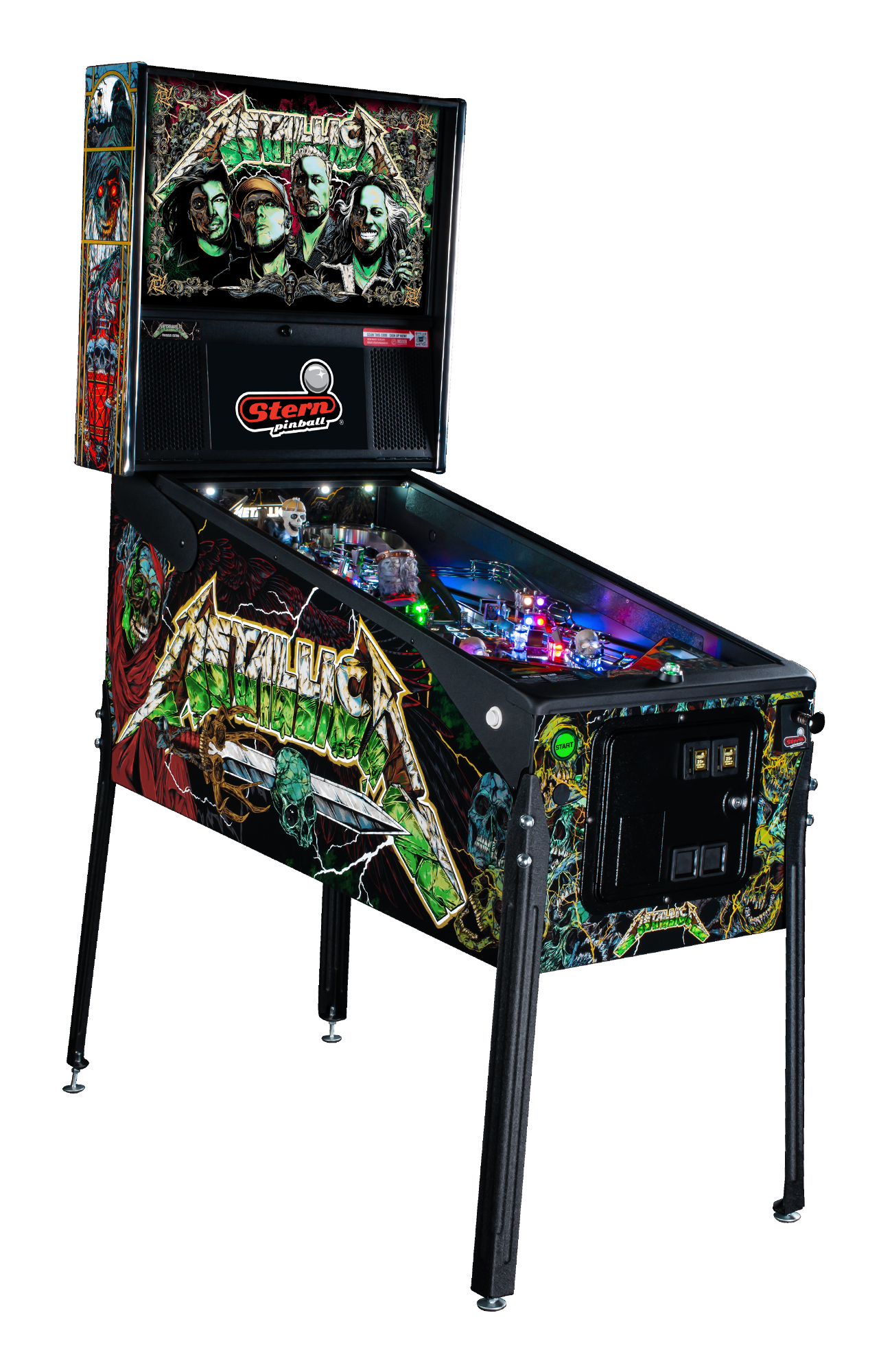Metallica Remastered Premium Pinball Machine by Stern Pinball