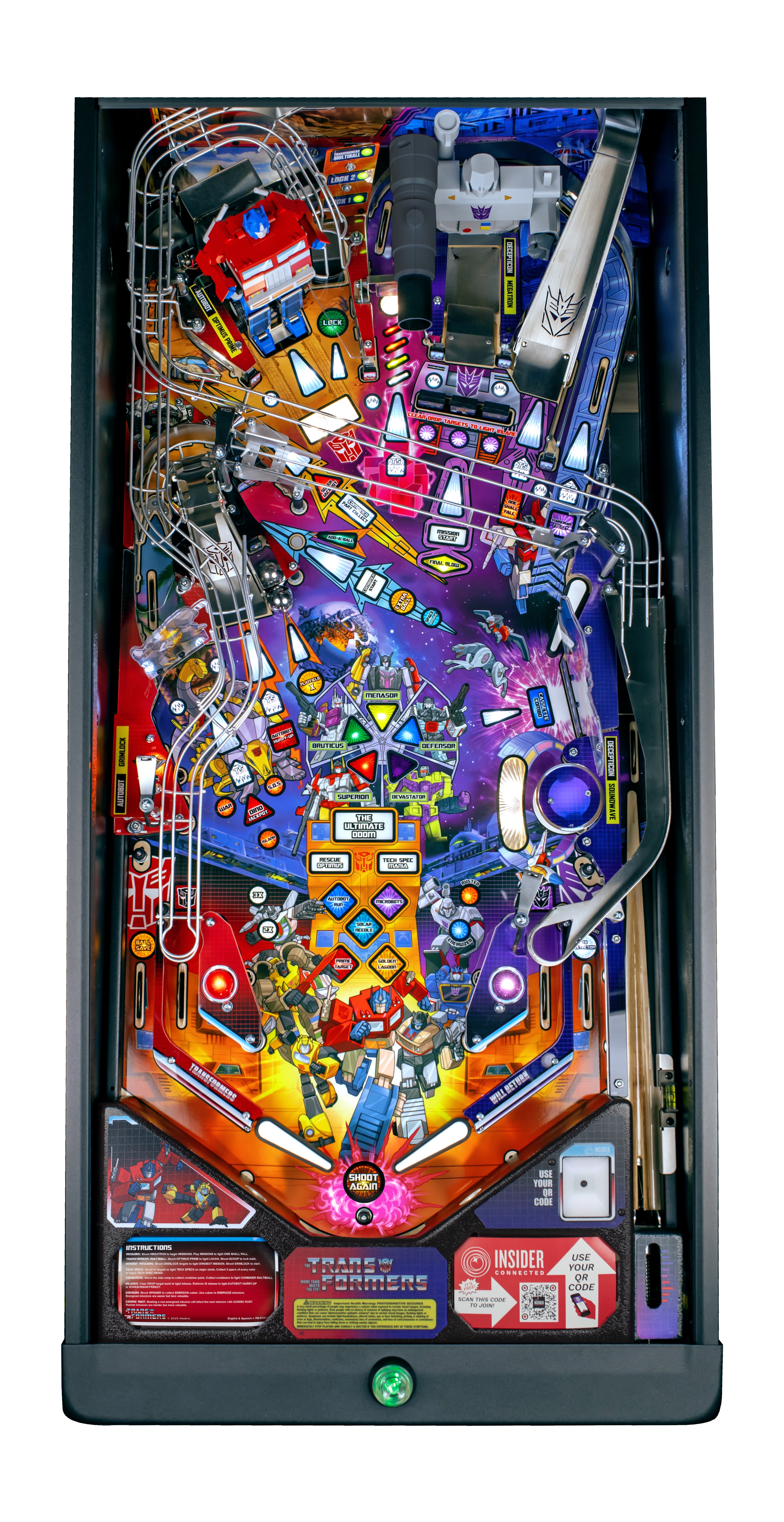 Transformers More Than Meets the Eye Pro Pinball Machine by Stern Pinball