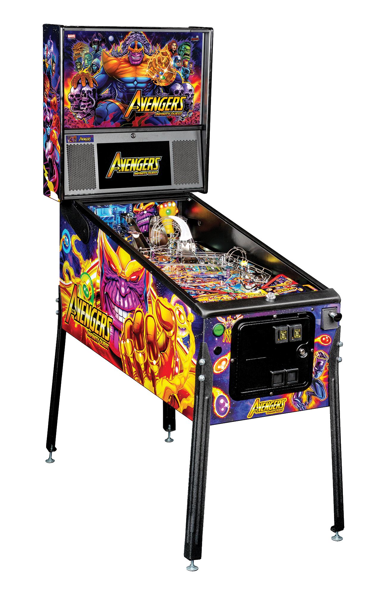 Avengers: Infinity Quest Premium Pinball Machine by Stern Pinball