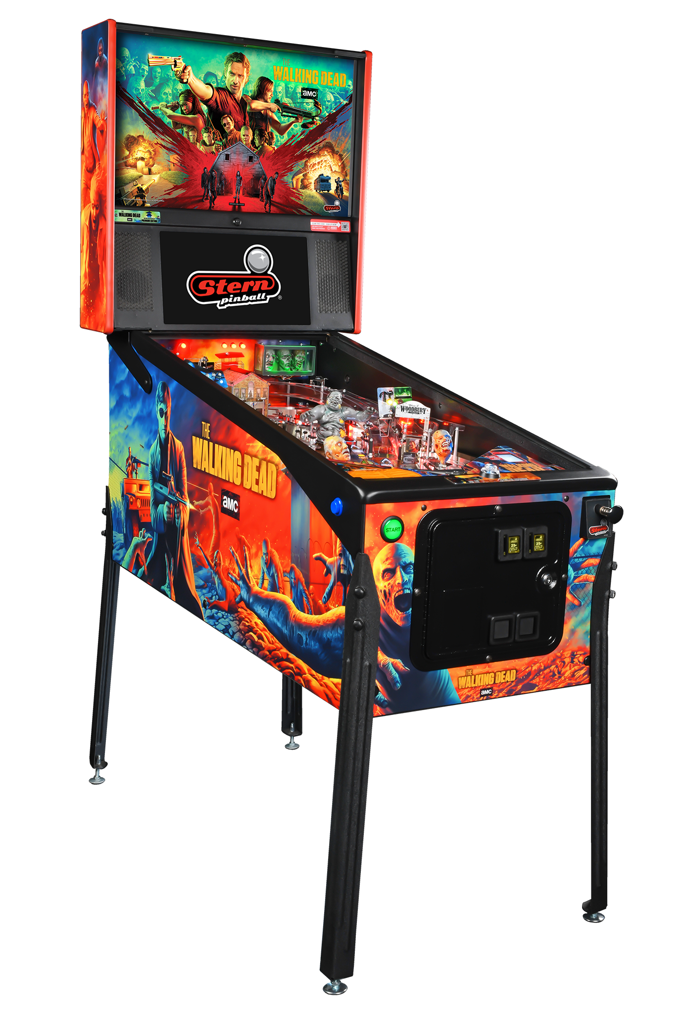 AMC's The Walking Dead Remastered Premium Pinball Machine by Stern Pinball