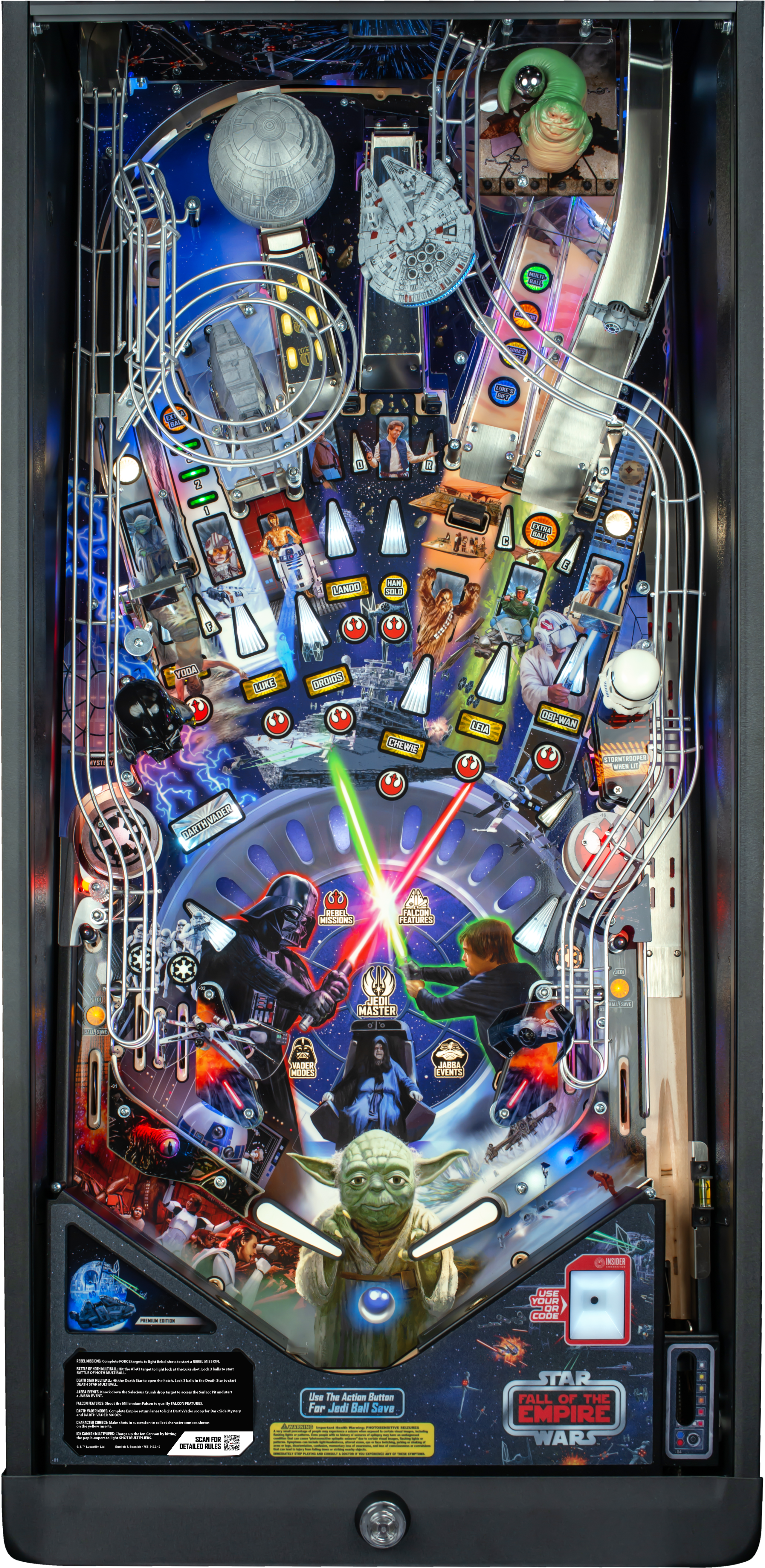 Star Wars: Fall of the Empire Premium Pinball Machine by Stern Pinball
