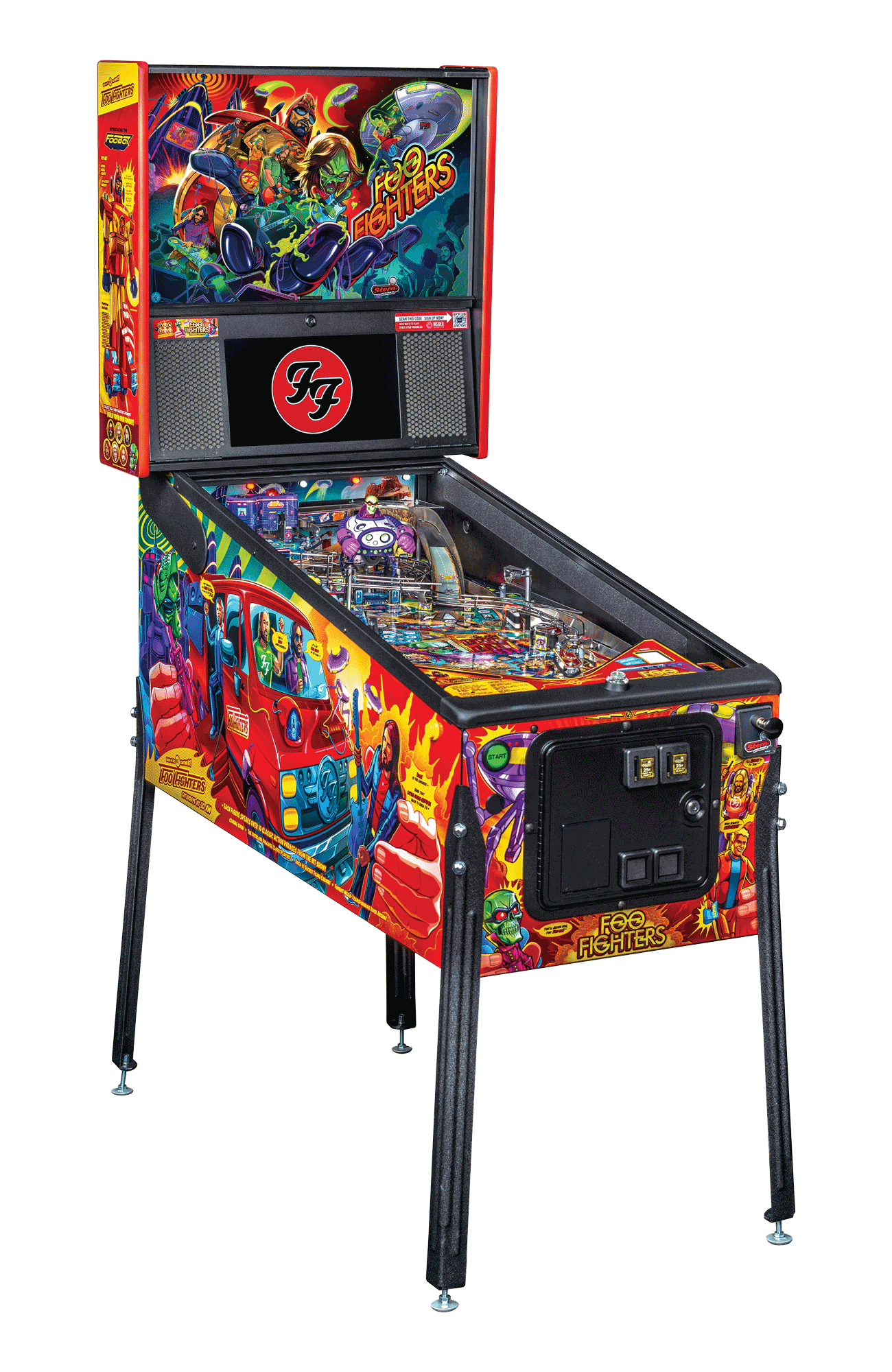 Foo Fighters Premium Pinball Machine by Stern Pinball