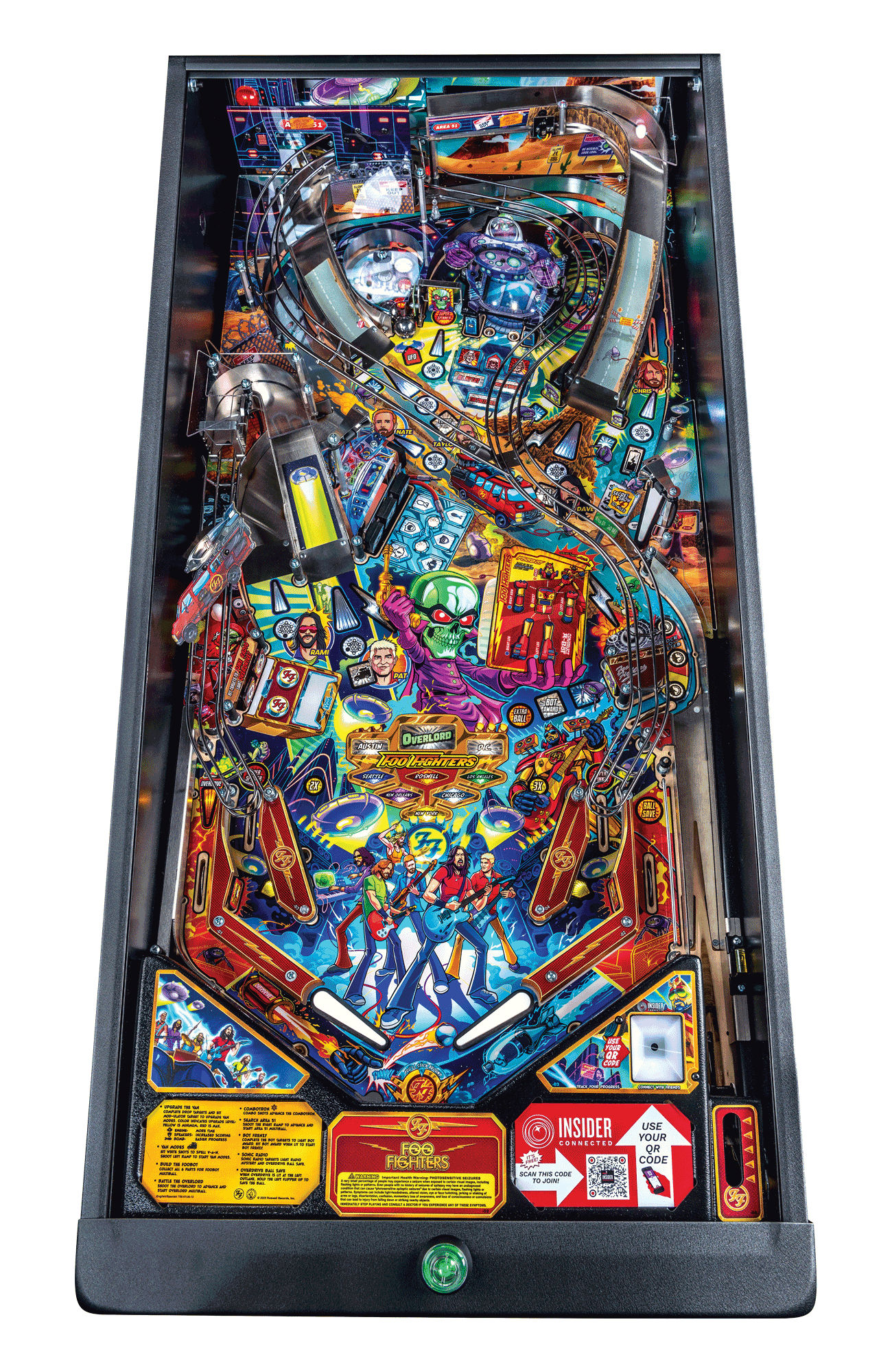 Foo Fighters Pro Pinball Machine by Stern Pinball